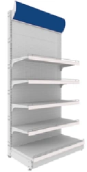 Wall-mounted shelving unit with perforated back panels 2250x1000x500, brand "OOO SPEKTR
