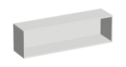 Wooden Wall-Mounted Shelving Unit - Model NS, NS Office