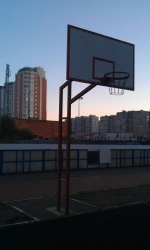 Outdoor Fixed Basketball Hoop with Anti-Vandal Net