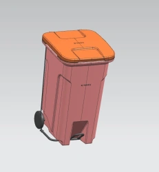 Large Wheel-mounted Trash Container 240 Liters