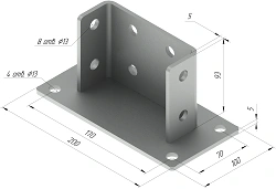 SM-F8 Support Bracket with 200x100x93 mm Dimensions