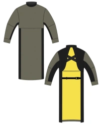 Men's Protective Apron for Metal Sparks and Splashes, Fire-Resistant Fabric TS-