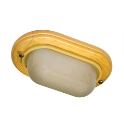 Samarkand" 1401 Small Oval Light Fixture IP 65 with Pine Wood Body NPP 03-60-021