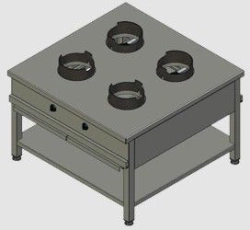 Wok Station for Cooking Various Dishes KSW 04 Art. No. 8791