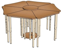 Violet Table on Metal Frame for Preschool Activities - SD39