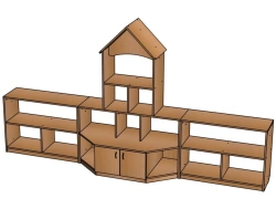 Terebok Furniture Set T-2/NM48 for Preschool Play and Storage