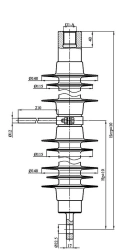 Ribbed Shell Insulator Fixator for Electric Railways FSPKr 160-3/0.6-0.4-NBO