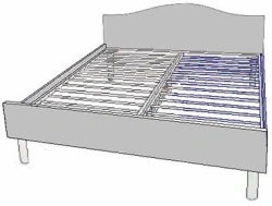 Double Bed for Hotels and Healthcare Facilities Model SI56.01.03.02