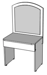 Wooden Preschool Furniture: Play Module "Vanity Table