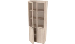 Wide Glass-Front Shelving Unit 800x370x2000mm Model 405.107