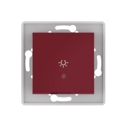 Caduceus Aling Prestige Hidden Installation Light Switch with Indicator 10AX 250V Burgundy, Art. 6009I.3