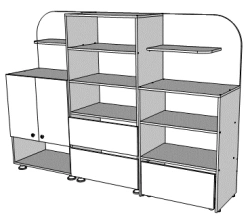 16mm Laminated Particleboard Wall with PVC Edging