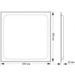 LED Ceiling Light VPS-OF-2-0606-35-D2-B-5K