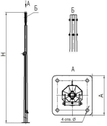 Foldable Conical Polygonal Lighting Support OGKS