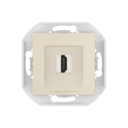 Caduceus Aling Prestige Hidden Socket with HDMI Keystone Module A-A, Beige, Art. 60163.9