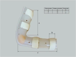 Custom Elbow Joint Brace with Velcro Fastening Low-Density Polyethylene
