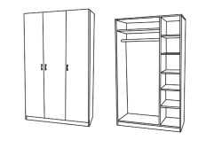 Wooden Wardrobe for Bedroom