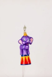 Handcrafted Glass Christmas Ornament "Elephant