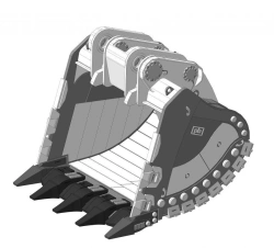 Extra-Reinforced Rock Bucket RDE-270.27(13.5) for Excavators