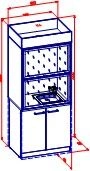 Demonstration Ventilation Cabinet for Chemistry Labs - TDI School Series
