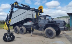 Truck with Crane Manipulator 6377R4 on Ural 4320 Chassis