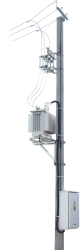 Outdoor Pole-Mounted Transformer Substation with Automatic Circuit Breakers 10-25 kVA