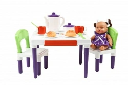 Doll Table and Chair Set for Dolls up to 45 cm - "Malysh