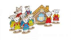 Fairy Tale Characters Set "The Wolf and Seven Kids" (Art. N-12)