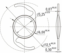 Hydrophobic Aspheric Monofocal Intraocular Lens "NanoCrystal" Citrine CCS12.05IOL/KIT