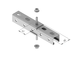 Support Plate SMA 601-00, 46x41mm, Screw Hole Diameter 7-14mm