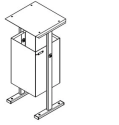 Metal Waste Collection Container - Model 9034