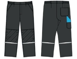 Women's Protective Pants Against Mechanical Impacts, Model TMХ012, Color Iron Gate with Blue Grotto