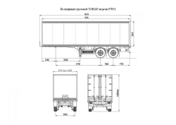 Isothermal Semi-Trailer Model Tonar 97851 for Food Transport