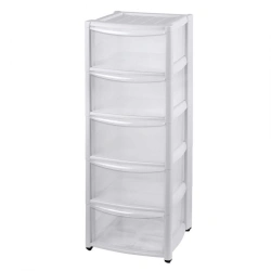 Amadeo 5-Drawer Rolling Chest (Beige)