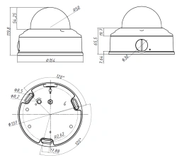 Digital 5MP Outdoor Vandal-Proof Dome Camera with UPS and Shock Detector