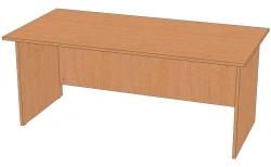 Executive Desk with Rectangular Top and Side Supports, Model STR