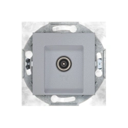 Caduceus Aling Prestige Hidden Installation TV/FM Socket Single, Silver, Art. 6012I.S