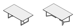 Office Conference Table with Metal Frame - Rio Direct Set
