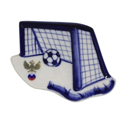 Porcelain Football Goal Souvenir Magnet 115x87x12mm