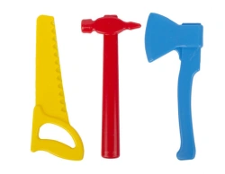 3-Piece Carpenter Tool Set Toy (Saw, Axe, Hammer)