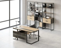 Woodstone Series Furniture - Table Tops, Desks, and Metal Frames