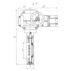 Electric Actuated Butterfly Valve IP65, Bronze, DN 80, PN 10