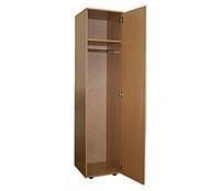 Wooden Single-Door Wardrobe - Compact Storage Solution