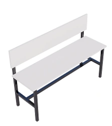 Metal Bench with Backrest for Office and Home Use S.MK.B.2