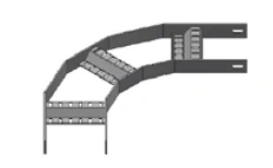 Horizontal Cable Ladder 90-Degree Turning for Type 1, Type 2, Type 5 (PG90-KLU)
