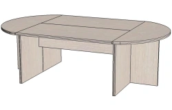 Round Conference Table "Style" 2700x1100x770mm 16mm MDF Atlanta Oak