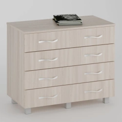 Office Desk Side Cabinet with 4 Large Drawers