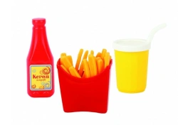 French Fries Play Set - 3 Pieces with Ketchup and Cup