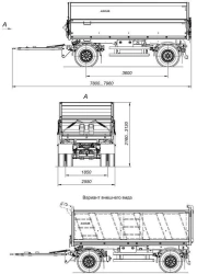 Dual-Axle Tipper Trailer for Transporting Bulk and Industrial Loads, 12 Ton Capacity 8595-11