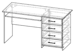Single-pedestal Desk C 1 OT